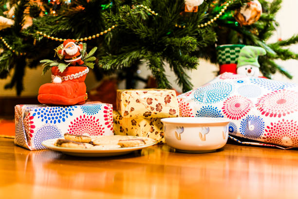 istock Gifts next to the Christmas tree. 1347055646