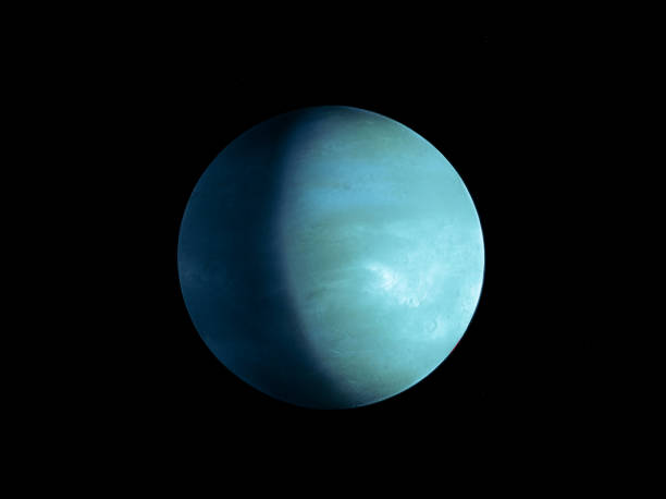 istock Blue exoplanet in space, distant planet with atmosphere. 1347057791