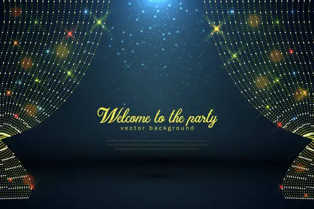 Vector illustration of Welcome to the party background