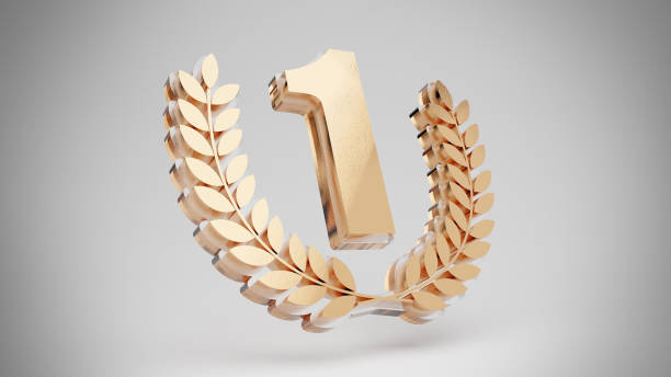 istock gold laurel wreath, NO 1 1347063257