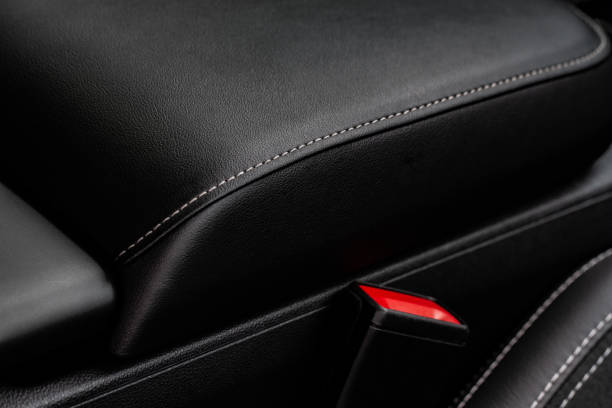 istock Armrest in the car for driver. Car armrest 1347064743