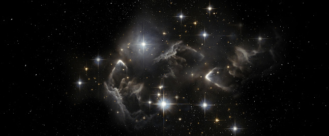 Landscape panoramic background of fantasy alien galaxy stars and dust clouds nebula. The elements of this image furnished by NASA.\n\nnasa urls for this collage:\nhttps://www.nasa.gov/multimedia/imagegallery/image_feature_1741.html\n(https://www.nasa.gov/sites/default/files/images/476052main_irasghost_hst_big_full.jpg)\nhttps://solarsystem.nasa.gov/resources/429/perseids-meteor-2016/