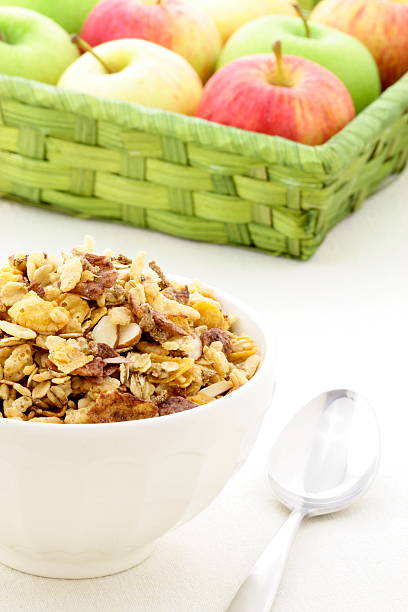 istock chocolate cornflakes and almonds muesli breakfast. 134706527