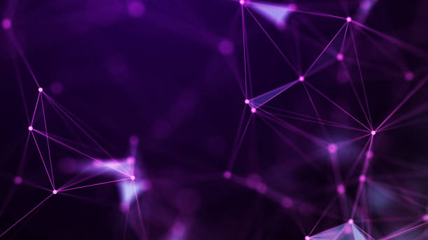 istock Network connection structure. Abstract background with moving dots and lines. Futuristic illustration. Digital technology design. 3d rendering. 1347068382
