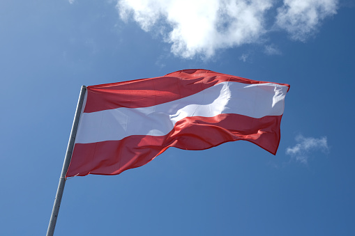 Austria flag waving