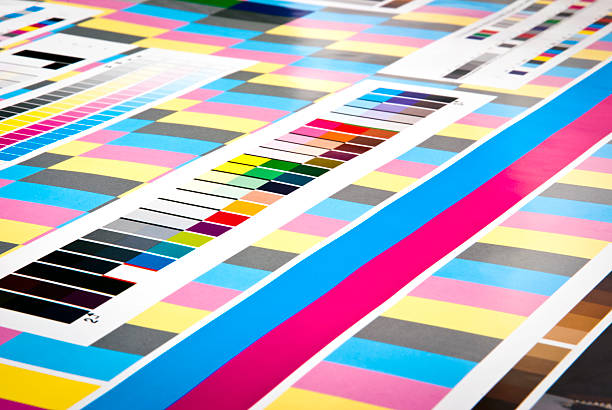 CMYK Color Bar And Chart For Printing Purposes stock photo