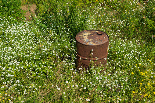 illegal waste disposal in nature.