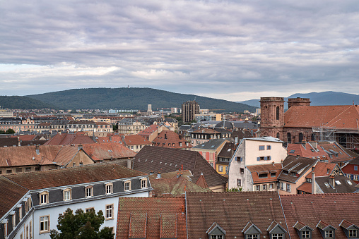 Panorama of the city of Belfort in France
