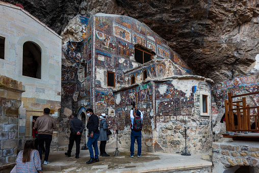 A Greek Orthodox Monastery, built in 386, nested in a cliff at an altitude of 1200 m.