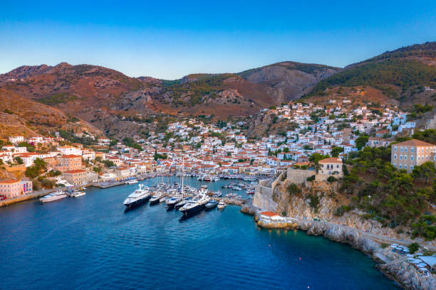 istock View of the amazing Hydra island, Greece. 1347089998