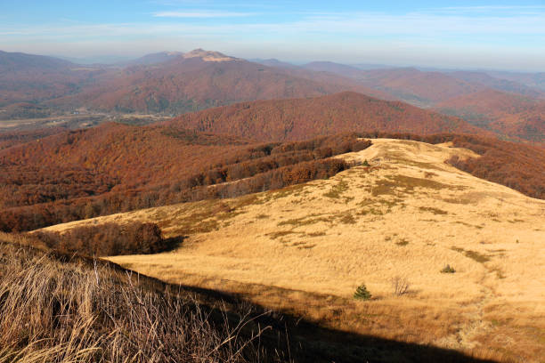 istock Landscape of mountain peaks, Bieszczady Mountains 1347096973
