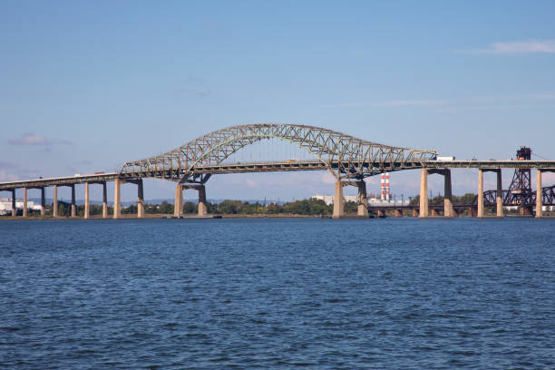 istock Newark Bay Bridge East to West view 1347100412
