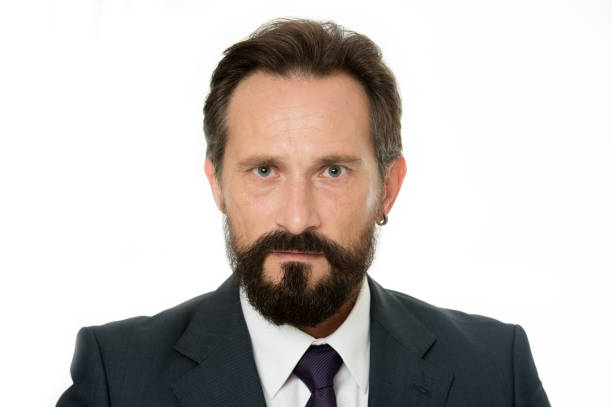 istock Serious business man. Businessman think on business problem. Bearded man with serious face. Be the solution not the problem. Think, believe and achieve 1347101260
