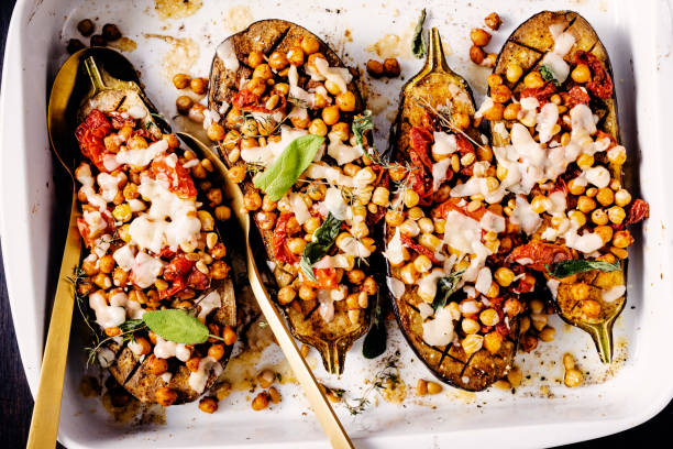istock Baked Aubergines with Chickpeas. 1347104592