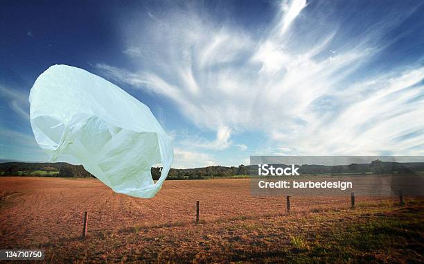 Landscape With Plastic Bag Stock Photo - Download Image Now - Agriculture, Australia, Barren