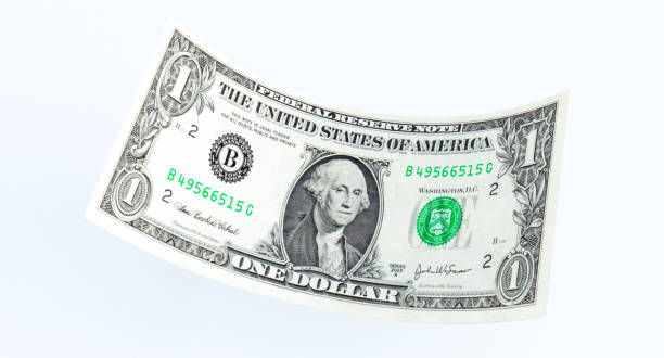 istock 3d render of One dollar banknote close-up isolated on white background 1347111098