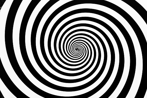 Hypnosis visualisation conept endless spiral