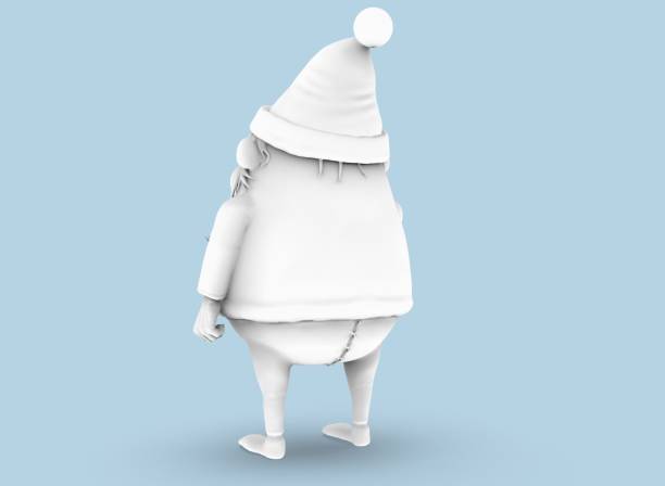 istock santa claus for painting on the background 3-rendering 1347119101