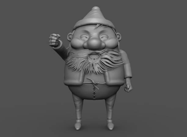 santa claus for painting on the background 3-rendering