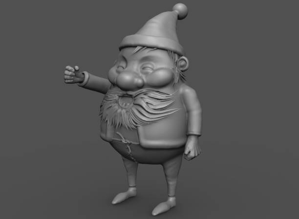 istock santa claus for painting on the background 3-rendering 1347119131