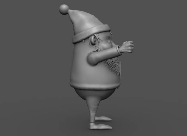 istock santa claus for painting on the background 3-rendering 1347119138