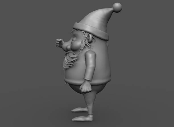 istock santa claus for painting on the background 3-rendering 1347119146
