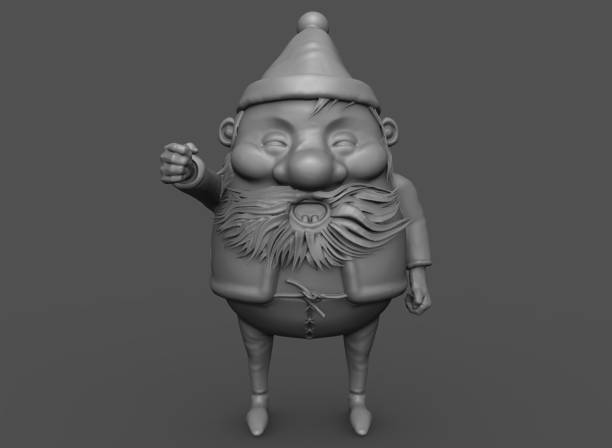 istock santa claus for painting on the background 3-rendering 1347119152