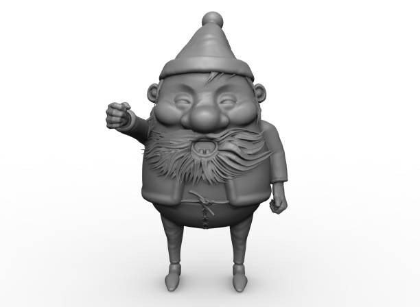 istock santa claus for painting on the background 3-rendering 1347119239