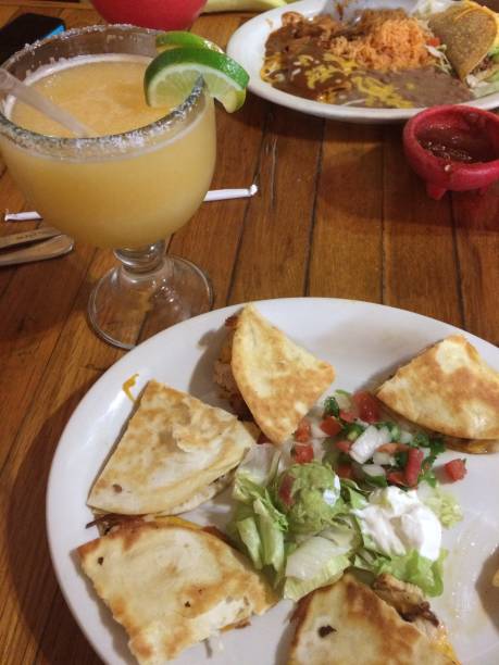 istock Chicken Quesadilla and margarita 1347122370