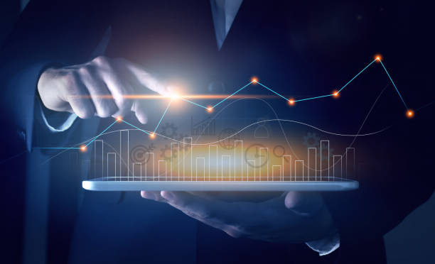 istock Business strategy concept. Businessman using digital tablet analyzing data and financial growth with business icons. Banking and digital marketing 1347128876