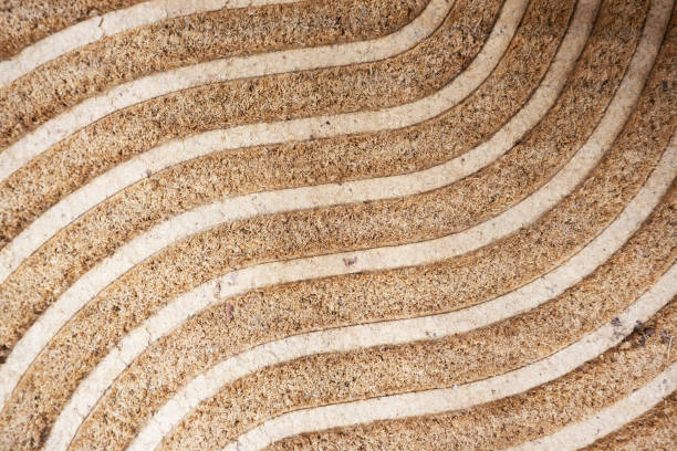 Close up of Natural Jute Rug in Beige Close up of Natural Jute Rug in Beige, wicker doormat flax weaving stock pictures, royalty-free photos & images
