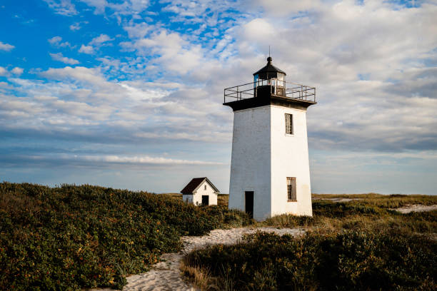 farol de wood end em provincetown em cape cod, massachusetts - provincetown - fotografias e filmes do acervo