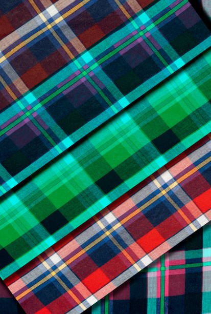 istock Flat lay with fabric scraps of different colors 1347133688