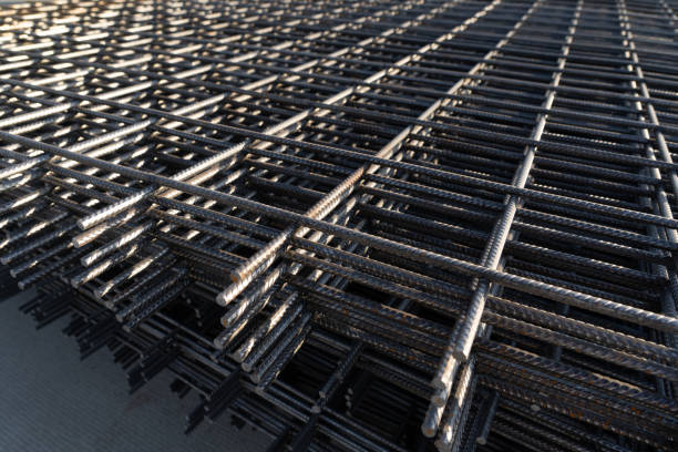 istock The rebar is bonded with steel wire for use as a construction infrastructure. Which part of the rebar has rusted due to chemical reactions. 1347135511