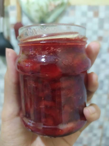 istock jar of strawberry jam 1347145301