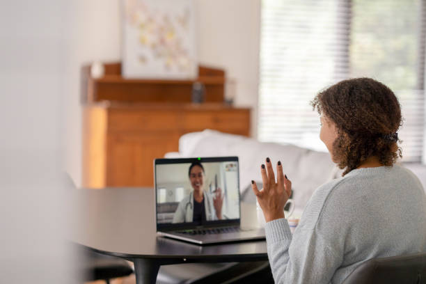 istock Saying Hello During a Telehealth Call 1347145950