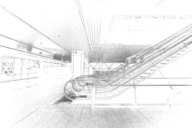 Close up drawing of London Skyline, Sketch collection
