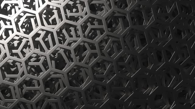 Moving metal plates with hexagonal holes