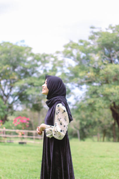 istock Young Hijab women enjoying at park 1347150309