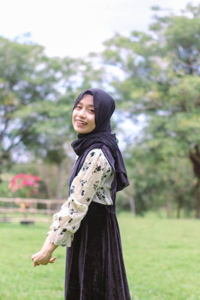 istock Young Hijab women enjoying at park 1347150313