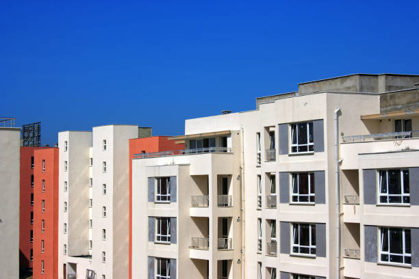 istock Apartment buildings in construction site 1347151372