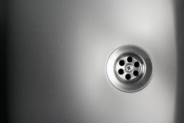 istock Stainless steel kitchen sink detail 1347153703