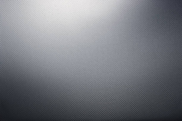 Close up empty shiny brushed gray metal surface texture