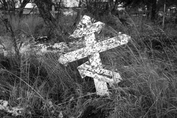 istock Cross in Field in Dillingham, Alaska 1347153749