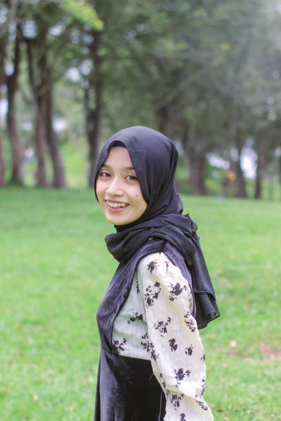 istock Young Hijab women enjoying at park 1347153806