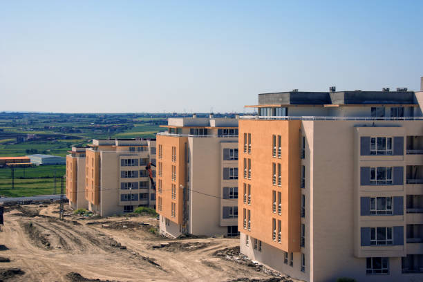 istock Residential buildings at construction site 1347155335