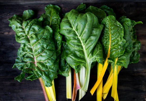 istock Multicolored chard leaves from the organic garden 1347156020