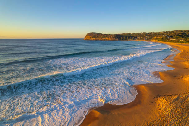 istock Surfs up aerial sunrise seascape 1347156321