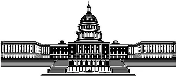 Vector illustration of Capitol Building