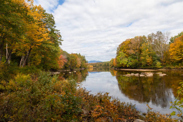 istock Fall Foliage on The Pemigewasset River in Campton, NH 1347160482